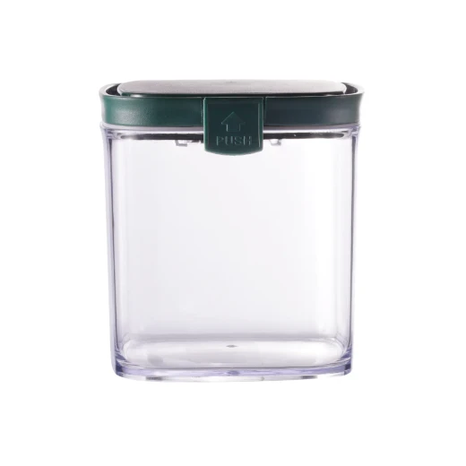 Square Airtight Food Container Jar 1.1 L, Green Square Airtight Food Container Jar 1.1 L, Green