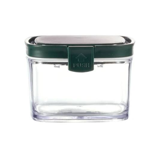 Square Airtight Food Container Jar 300 ml Green Square Airtight Food Container Jar 300 ml Green