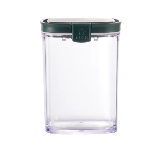 Vague Square Airtight Food Container Jar 700 ml, Green Vague Square Airtight Food Container Jar 700 ml, Green