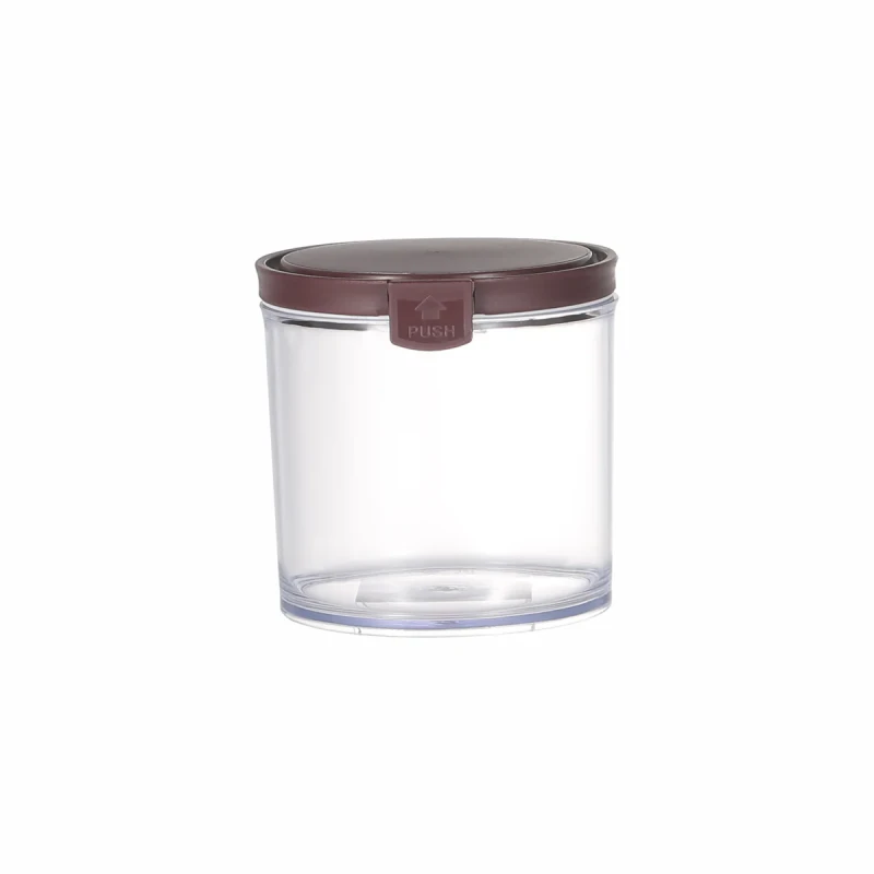 Vague Round Airtight Food Container Jar 930 ml Brown - Vague