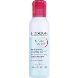 Bioderma Sensibio H2O Eye Makeup Remover 125ml Gentle Micellar Solution for Sensitive Eyes Waterproof Makeup Removal