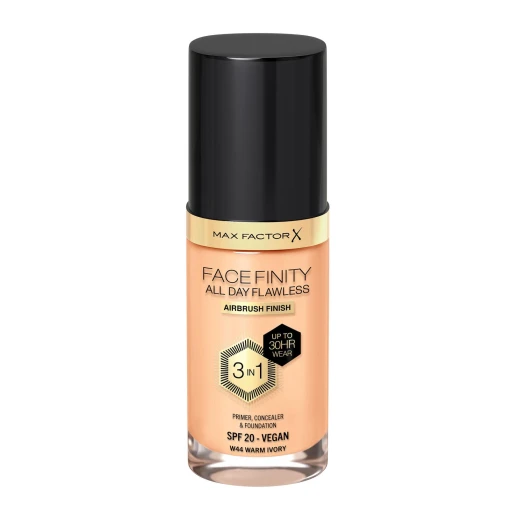 Max Factor Facefinity All Day Flawless 3 in1 Foundation 30ml W44 WARM IVORY Max Factor Facefinity All Day Flawless 3 in1 Foundation 30ml W44 WARM IVORY