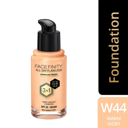 Max Factor Facefinity All Day Flawless 3 in1 Foundation 30ml W44 WARM IVORY - Max Factor - Image 5