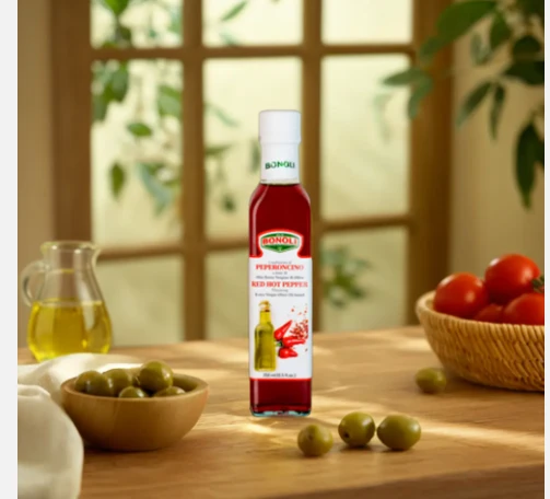 بونولي زيت زيتون عطري مع فلفل ساخن 250 مل للطبخ والتوابل معبأة في زجاجات - BONNI - Image 2