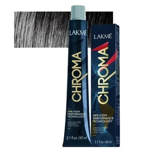 Lakme Ammonia Chroma Free Permanent Hair Color 1/00 Black 60ml - lakme