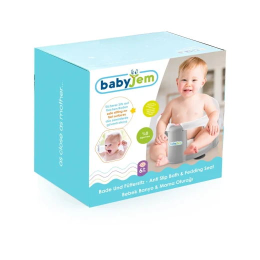 BabyJem Bathing and Feeding Chair, Gray 33 x 34 x 26 cm - Ambientair - Image 4