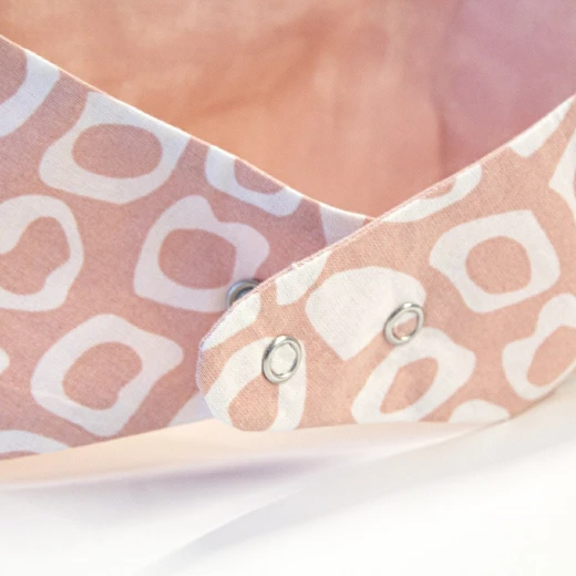BabyJem Double Sided Poplin Apron Bib With Teether - Pink - BabyJem - Image 3