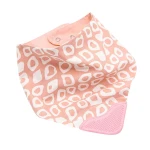 BabyJem Double Sided Poplin Apron Bib With Teether - Pink - BabyJem
