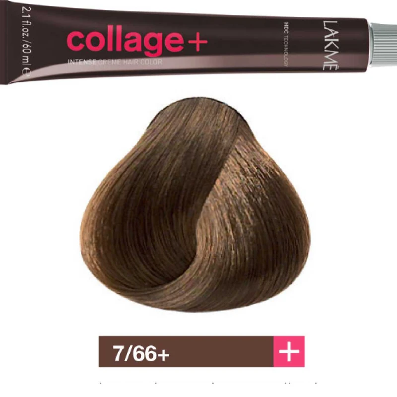 Lakme Collage Plus Cream Intense Chestnut Medium Blonde Hair Color 766+ - lakme