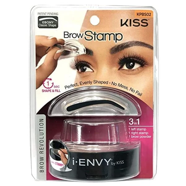 Kiss Ienvy Brow Stamp Kit Natural Eyebrows Makeup Tool Easy Application Blended Finish - Kiss i envy
