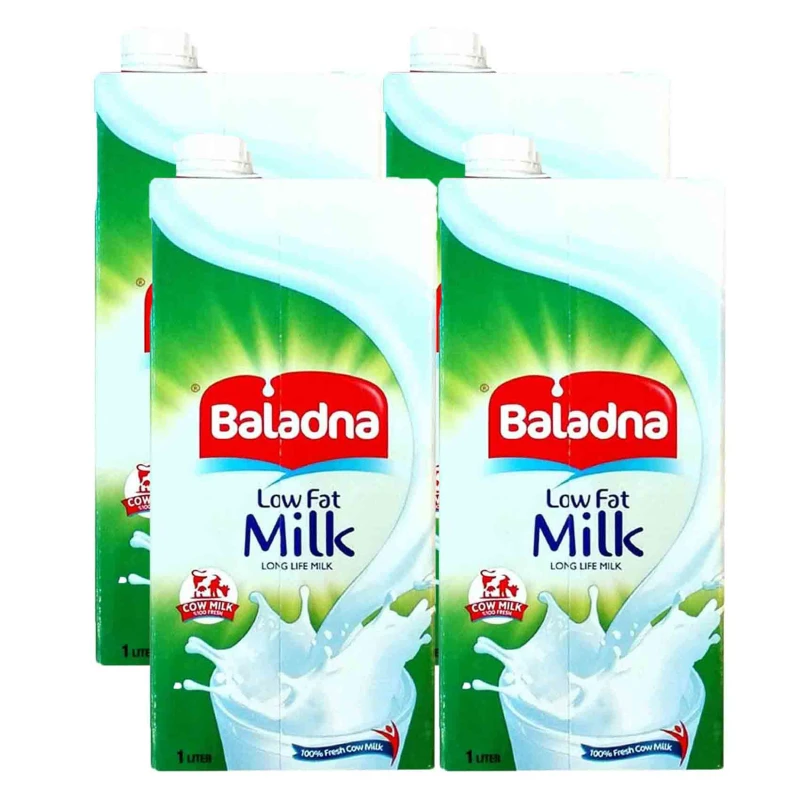 بلدنا حليب قليل الدسم 1 لتر *4 حبة - بلدنا
