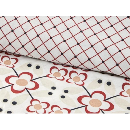 طقم غطاء لحاف قطن مزدوج الحجم 200*220 سم أحمر, إنجليش هوم - انجلش هوم - Image 4
