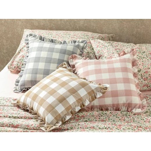 أغطية وسادات مخملية مُحبوكة من القطن باللون الرمادي 45*45 من انجلش هوم - انجلش هوم - Image 2