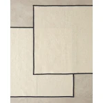 منشفة ضيافة مكونة من قطعتين من الكتان الحديث والقطن باللون الكريمي من انجلش هوم - انجلش هوم