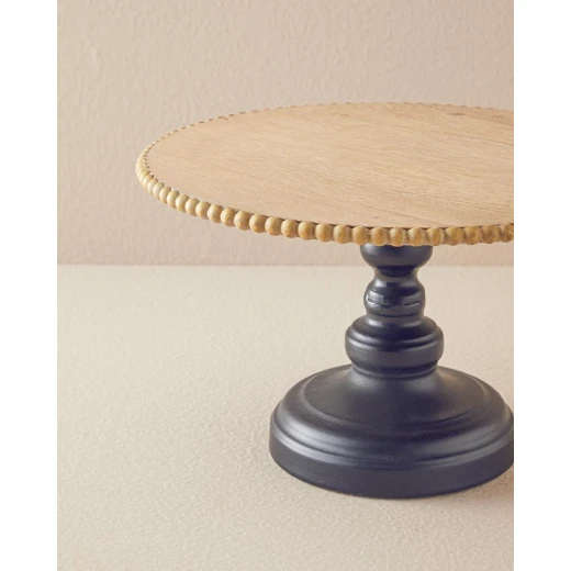 طبق ديكور خشبي من كراون مقاس 24x13x20 سم طبيعي, انجلش هوم - انجلش هوم - Image 3
