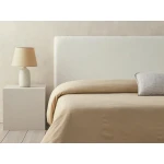 غطاء لحاف مقاس كينج من القطن الخالص مقاس 240*220 سم بني فاتح  من انجلش هوم - انجلش هوم