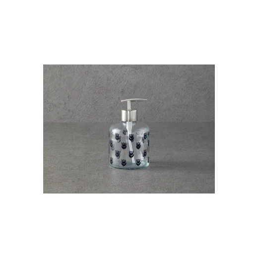صحن صابون سائل للحمام زجاج فلاور دوتس 8*14 سم فضي من انجلش هوم صحن صابون سائل للحمام زجاج فلاور دوتس 8*14 سم فضي من انجلش هوم