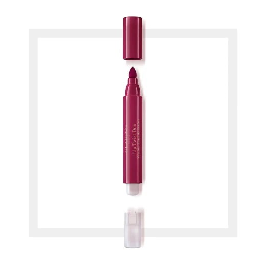 مجموعة مكياج بلسم شفاه Clarins Lip Twist Duo 02 Purple Escape ثنائي اللون طويل الأمد - كلارنس - Image 2