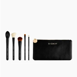 Sigma Beauty Multitasking Brush Set for Flawless Makeup Application with Beauty Bag 5 Piece Kit