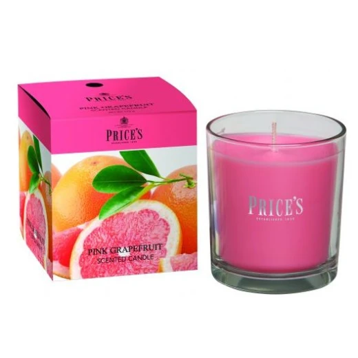 Price's FRAGRANCE scented candle in glass Pink Grapefruit 350g cheap Price's FRAGRANCE scented candle in glass Pink Grapefruit 350g cheap