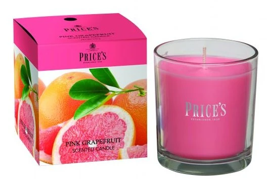 Price's FRAGRANCE scented candle in glass Pink Grapefruit 350g cheap - Price's