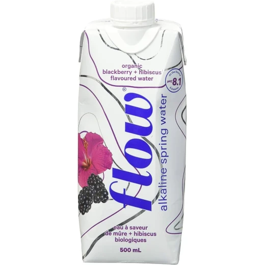 Flow Water Alkaline Spring Water Organic Blackberry Hibiscus – 500mL Flow Water Alkaline Spring Water Organic Blackberry Hibiscus – 500mL