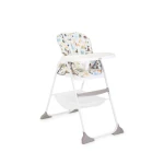 Joie Mimzy Snacker High Chair - Compact, Folding Design for Babies and Toddlers - Alphabet Print. Easy to Clean, Portable Highchair for Mealtime and Snacks. Perfect for Small Spaces. - Joie