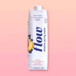 Flow Alkaline Spring Water - Peach and Blueberry Pack 1L