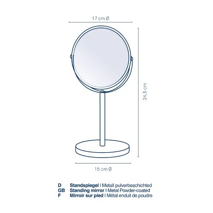 Kela Elias Black Vanity Mirror with 3x Magnification for Bathroom Grooming and Makeup Application - Kela - Image 6
