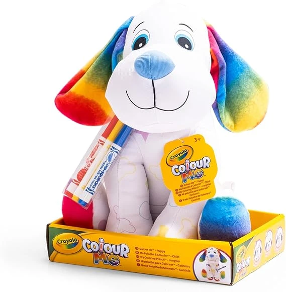 Crayola Colour Me Plush, Colourable Plush Toy with 3 Markers - Crayola