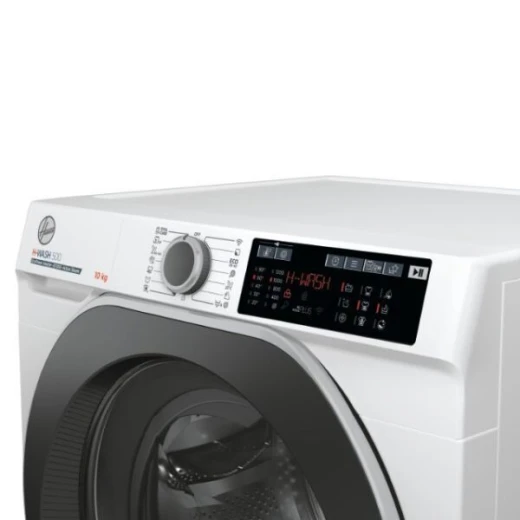 غسالة ملابس هوفر 10 كجم، 1200 دورة/دقيقة، 15 برنامج، إنفرتر HW 210AMBS/1-S، أبيض – سعة كبيرة، موفرة للطاقة، غسيل لطيف على الملابس، تشغيل هادئ، تصميم حديث وأنيق - هوفر - Image 2