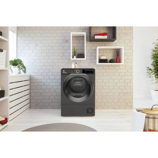 مجفف ملابس هوفر Heat Pump Smart، فضي – سعة كبيرة، موفر للطاقة، تجفيف لطيف على الملابس، تشغيل هادئ، تصميم حديث وأنيق - هوفر - Image 4