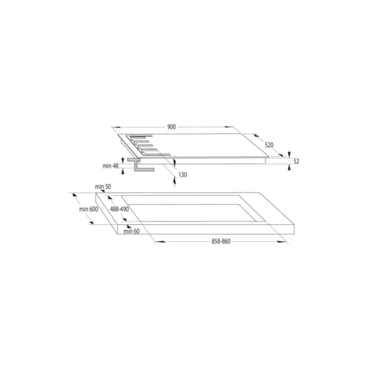 Gorenje 90cm Black Gas Cooktop - 5 Burner Built-in Design for Kitchens. Efficient cooking appliance featuring powerful burners and a stylish, modern aesthetic. Perfect for culinary enthusiasts. - Gorenje - Image 2