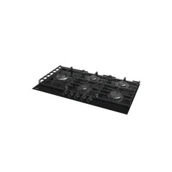 Gorenje 90cm Black Gas Cooktop - 5 Burner Built-in Design for Kitchens. Efficient cooking appliance featuring powerful burners and a stylish, modern aesthetic. Perfect for culinary enthusiasts.