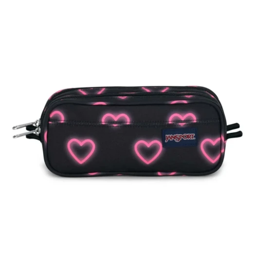 Lapicero Jansport Large Accessory Pouch Happy Hearts Black Lapicero Jansport Large Accessory Pouch Happy Hearts Black