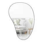 Umbra Wall Mirror HUBBA PEBBLE 24x36  Titanium - Umbra
