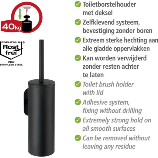Wenko Toilet Brush Turbo-Loc Orea Black Matt - Wenko - Image 6