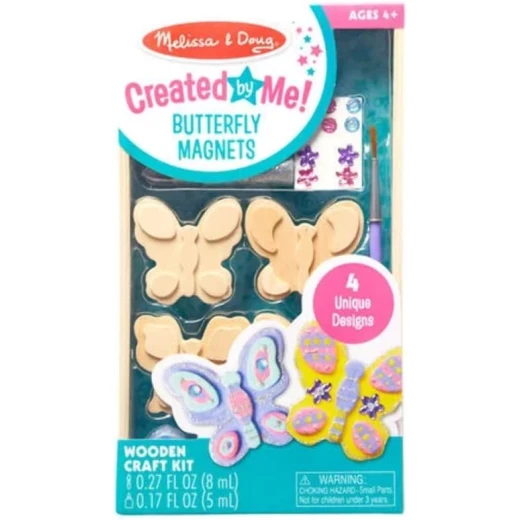 Melissa & Doug Created by Me! Wooden Butterfly Magnets Craft Kit