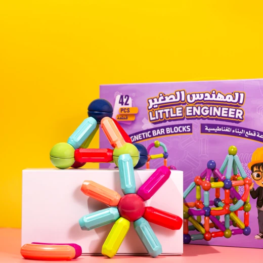 المهندس الصغير : مجموعة قطع البناء المغناطيسية 42 - Image 3