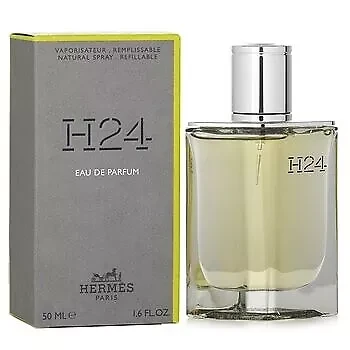 Hermes H24 Eau de Parfum for Men 50ml Refillable Fragrance with Bergamot Hyacinth Orange Notes Sophisticated Scent - Hermes