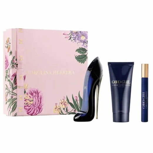 مجموعة هدايا للنساء مكونة من عطر أو دو بارفان 80 مل + عطر 10 مل + لوشن للجسم 100 مل من جود جيرل مجموعة هدايا للنساء مكونة من عطر أو دو بارفان 80 مل + عطر 10 مل + لوشن للجسم 100 مل من جود جيرل