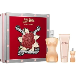 Jean Paul Gaultier Scandal Eau de Parfum Gift Set for Women with Body Lotion & Travel Size Floral Fragrance