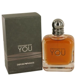 Emporio Armani Stronger With You Eau De Toilette For Men: A Captivating Fragrance Featuring Cardamom, Pink Pepper, and Vanilla 100ml Bottle