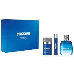 Missoni Wave Gift Set for Men with Deodorant Spray Fresh Sea Notes Fragrance