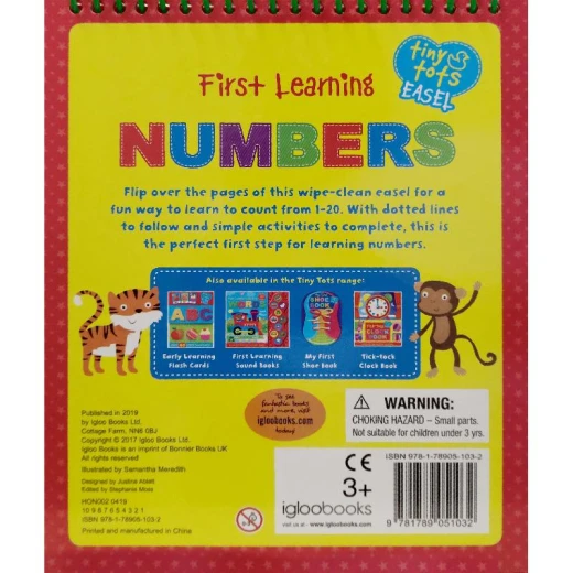 تعلم الأرقام لأول مرة (حاملات Tiny Tots) - مع صفحات قابلة للتقليب وحامل - Image 3