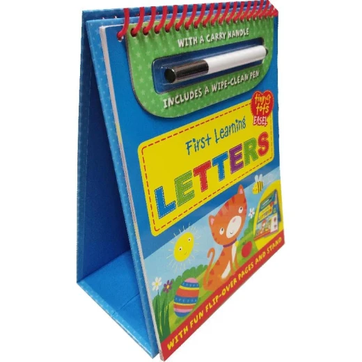 حروف التعلم الأولى (حاملات Tiny Tots) - مع صفحات قابلة للتقليب وحامل ممتع - Image 2