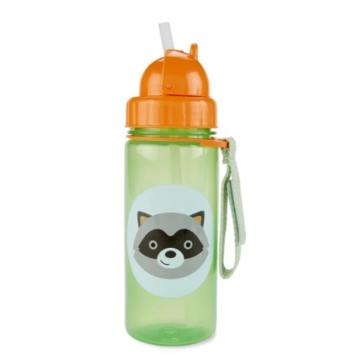 Skip Hop Zoo Straw Bottle - 13 Oz - Raccoon - Skip Hop - Image 2