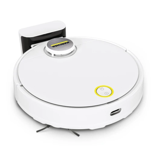 مكنسة كهربائية آلية Karcher RCV 3 مع وظيفة الممسحة 2500 باسكال - التحكم عن بعد عبر التطبيق، الملاحة بالليزر LiDar - رسم خرائط للأرضيات، اكتشاف العوائق - وقت تشغيل 120 دقيقة - للأرضيات الصلبة والسجاد