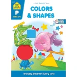 كتاب School Zone - Colors & Shapes Workbook - 64 صفحة، للأعمار من 3 إلى 5 سنوات، مرحلة ما قبل المدرسة، رياض الأطفال، أسماء الألوان، الأنماط، التتبع، التعرف على الأشياء، والمزيد (سلسلة كتب School Zone Get Ready!™)