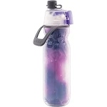 زجاجة ماء O2COOL Mist 'N Sip مع وظيفة الرذاذ والشرب 2 في 1، مزودة بفتحة سحب علوية بدون تسرب، زجاجة ماء رياضية قابلة لإعادة الاستخدام - 20 أونصة (بنفسجي سماوي) - اوه تو كول